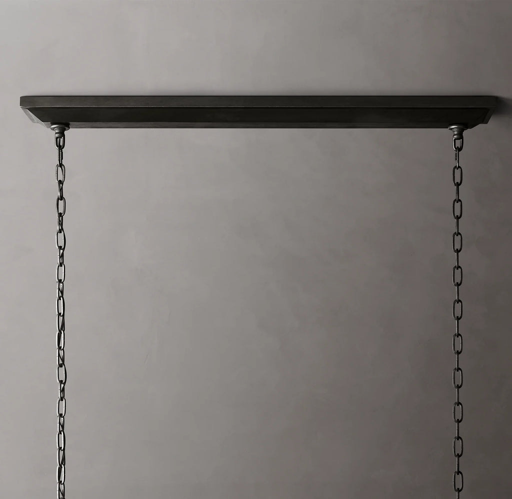 72 Inch Candelabra Rectangular Lantern Chandelier – Openwork