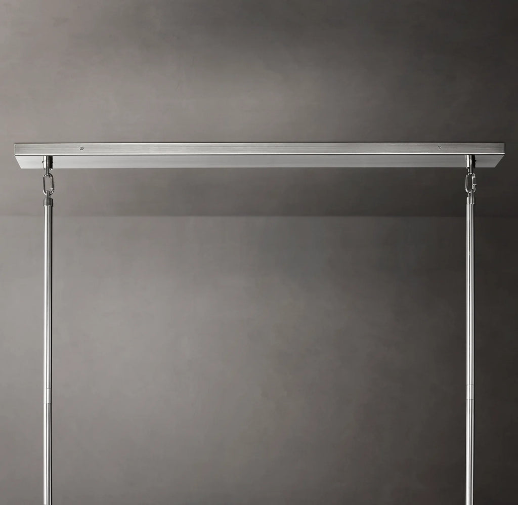74 Inch Smoked Murano Glass Tiered Rectangular Chandelier - Chiara