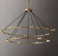 60 Inch Globe Crystal Tiered Ring Chandelier - Eclatant