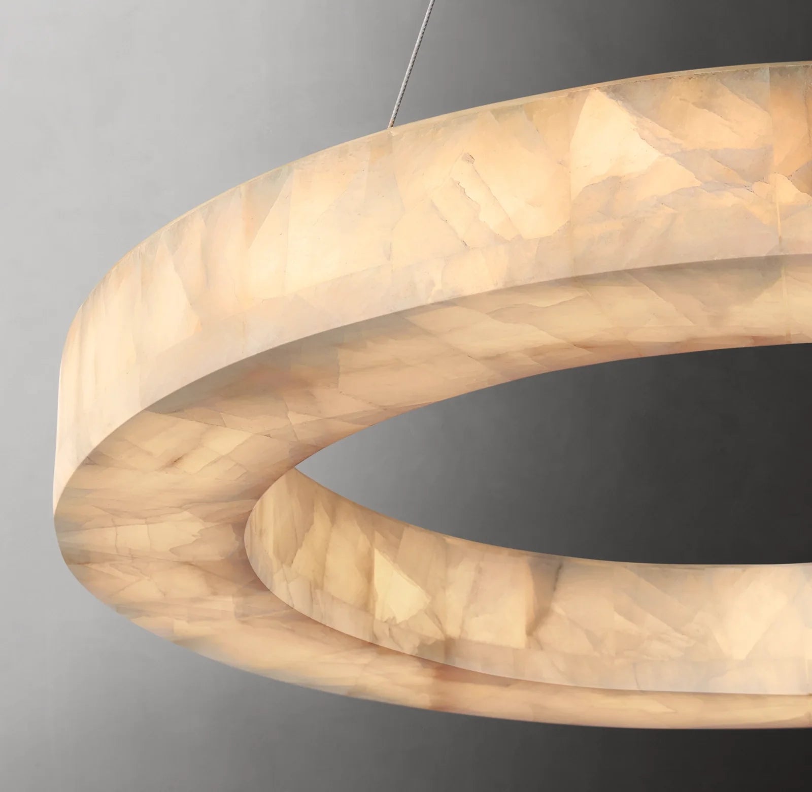 60 Inch Lueur Round Alabaster Chandelier - Rivage