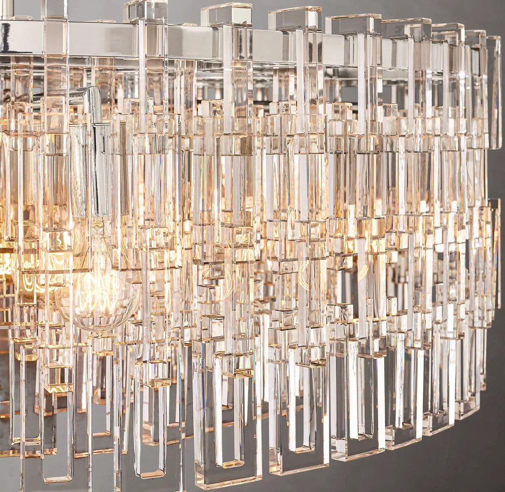 36 Inch Cascading Chain Crystal Chandelier - Marignan