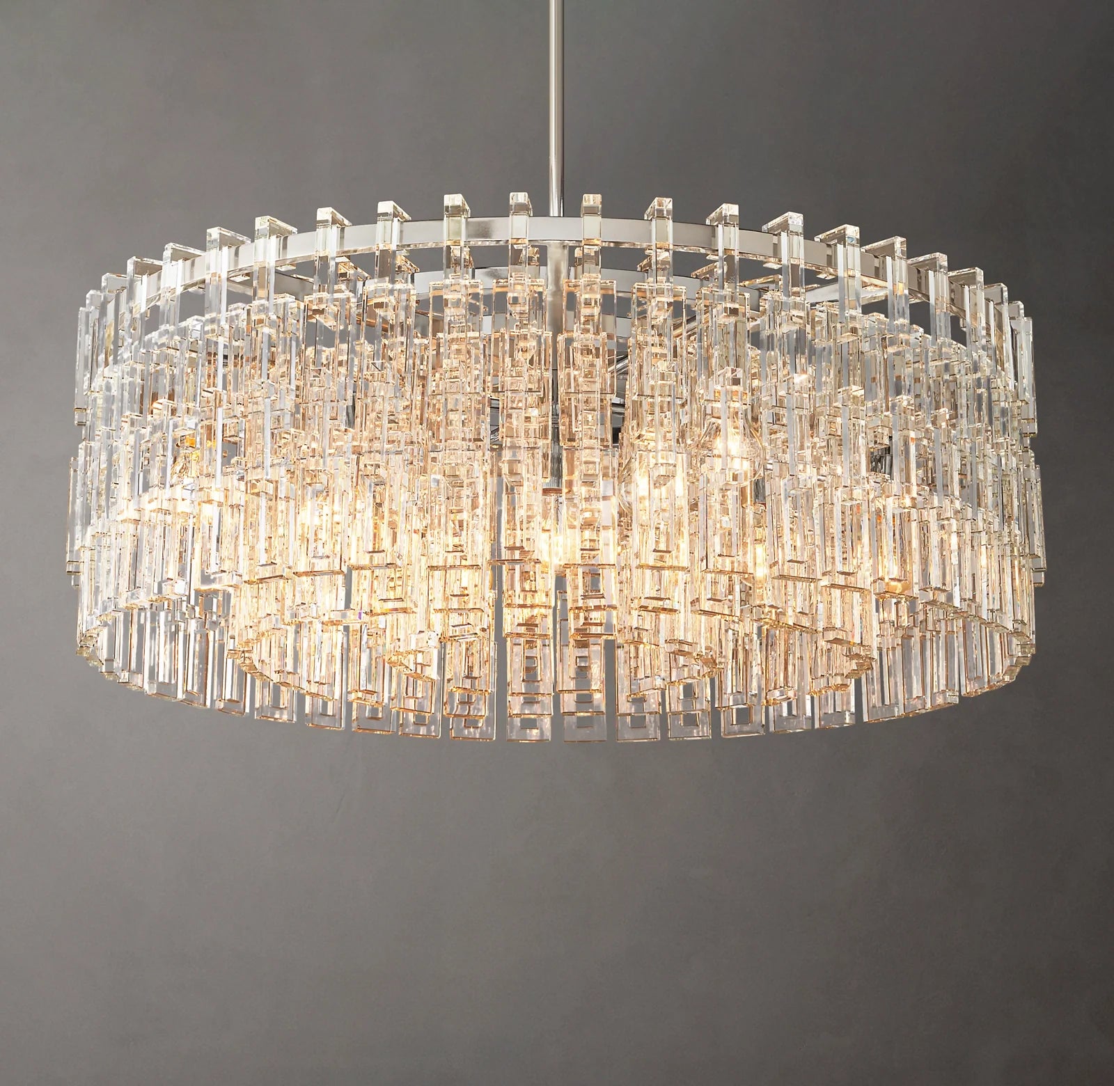 36 Inch Cascading Chain Crystal Chandelier - Marignan