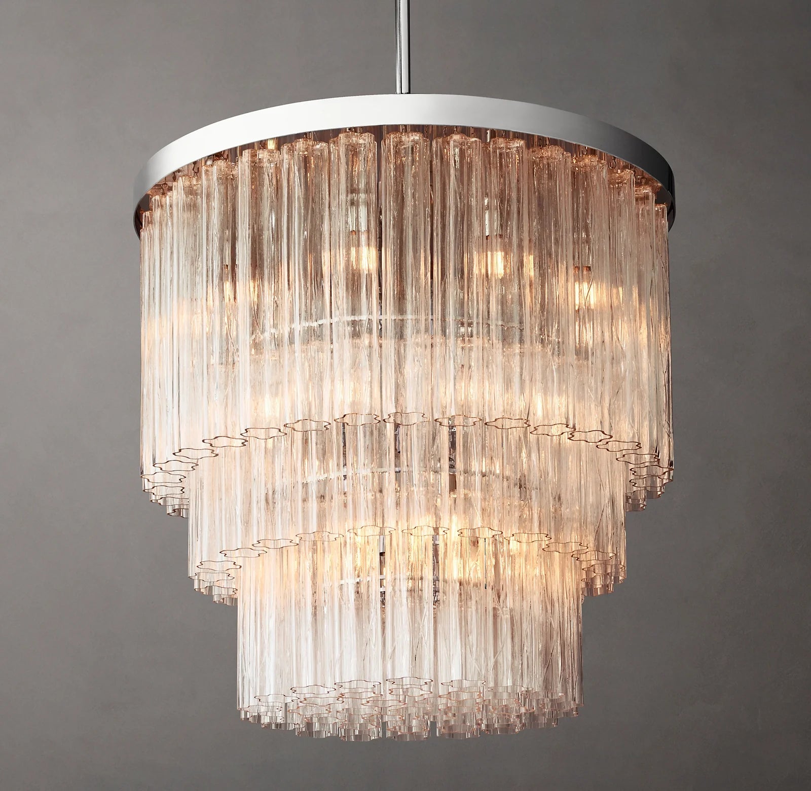 36 Inch Tronchi Glass Tiered Chandelier - Cielo