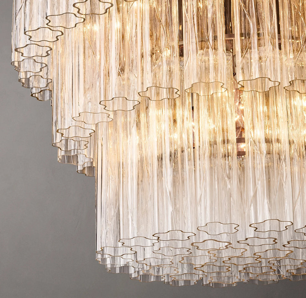 36 Inch Tronchi Glass Tiered Chandelier - Cielo