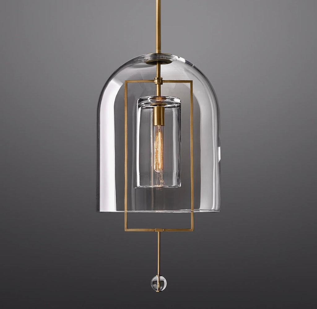 13 Inch Bell Glass Pendant Light - Fulcrum