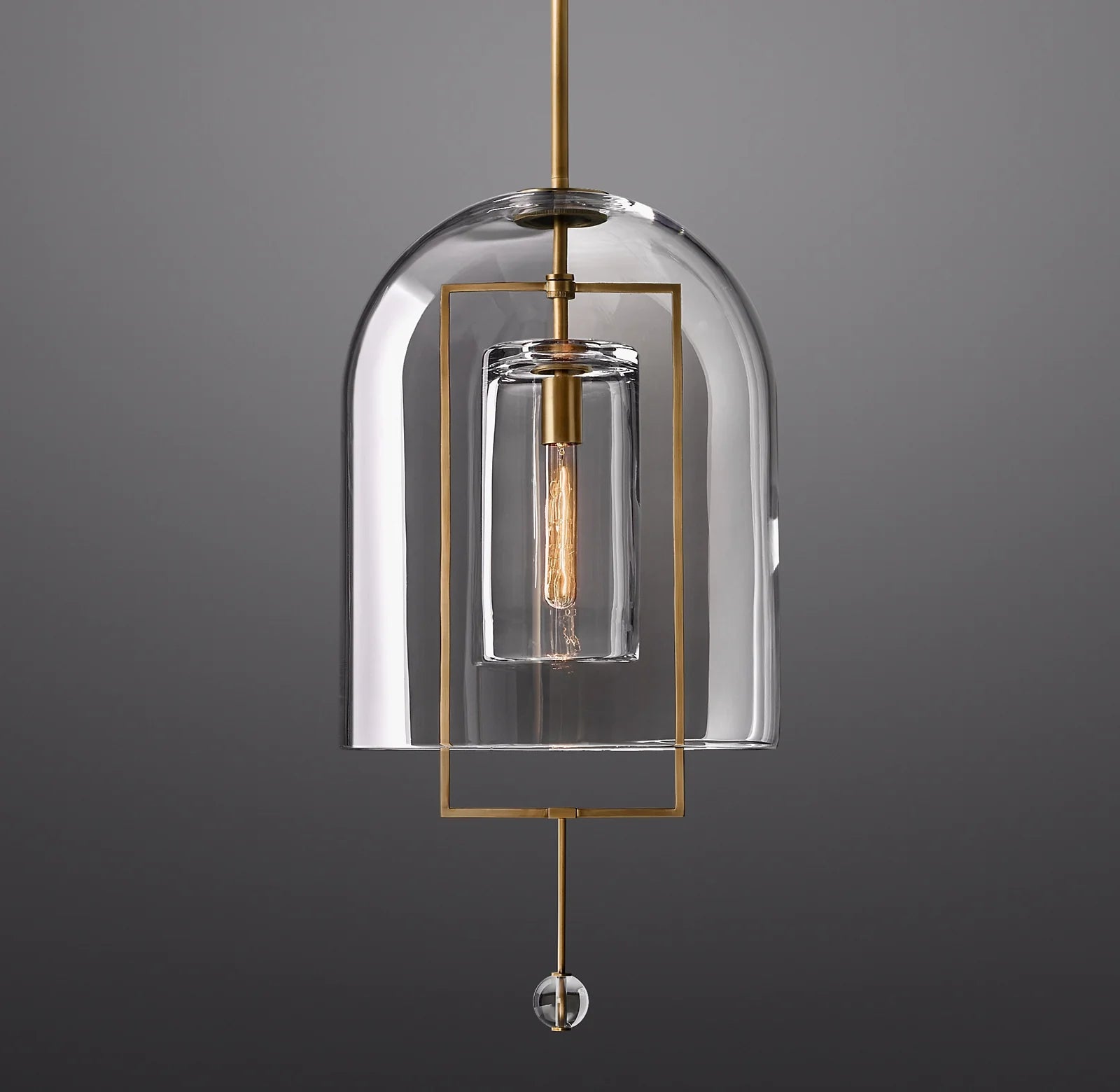 13 Inch Bell Glass Pendant Light - Fulcrum