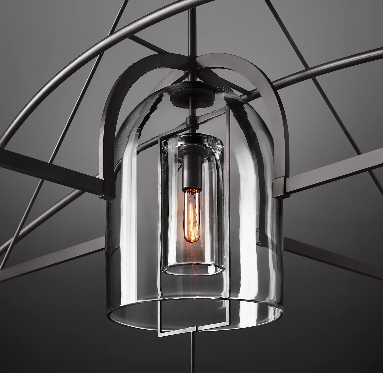 48 Inch Bell Glass Chandelier - Fulcrum