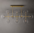 58 Inch Linear Sputnik Globe Glass Chandelier - Mobile