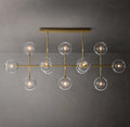72 Inch Linear Sputnik Globe Glass Chandelier - Mobile