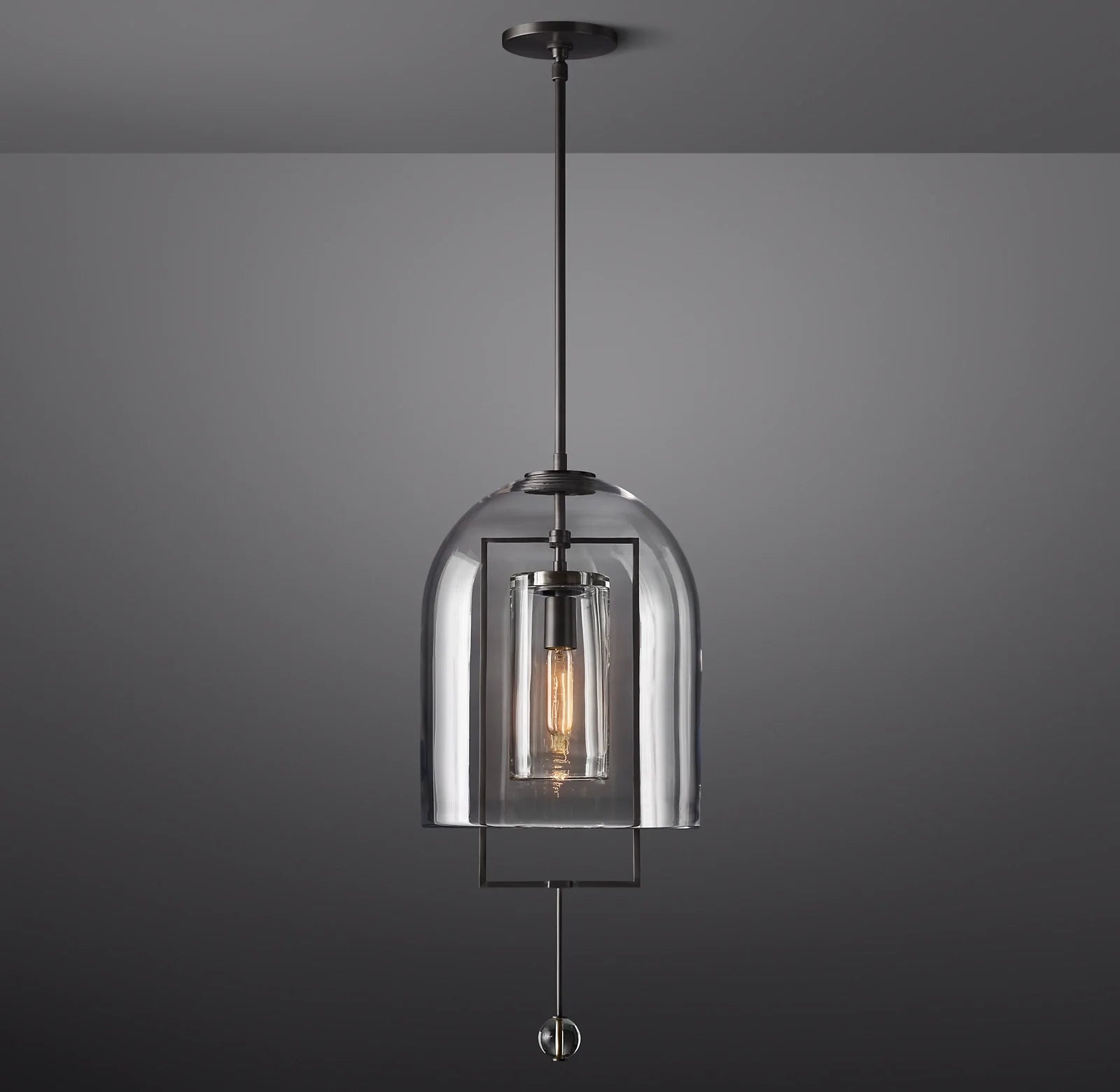 13 Inch Bell Glass Pendant Light - Fulcrum