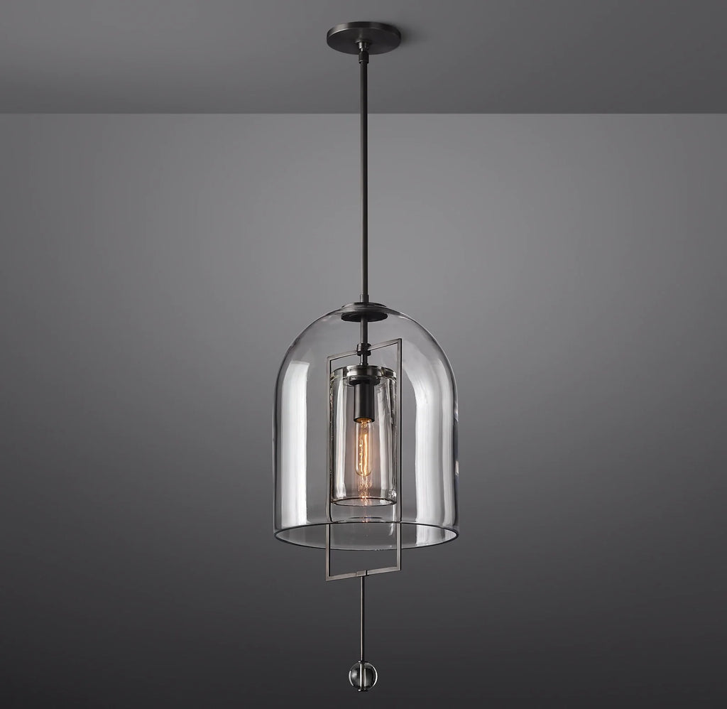 13 Inch Bell Glass Pendant Light - Fulcrum
