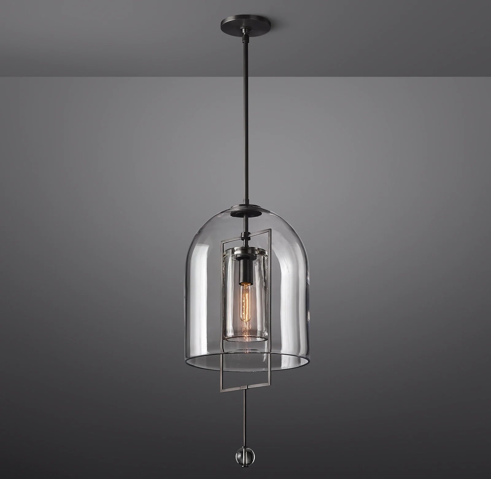 13 Inch Bell Glass Pendant Light - Fulcrum