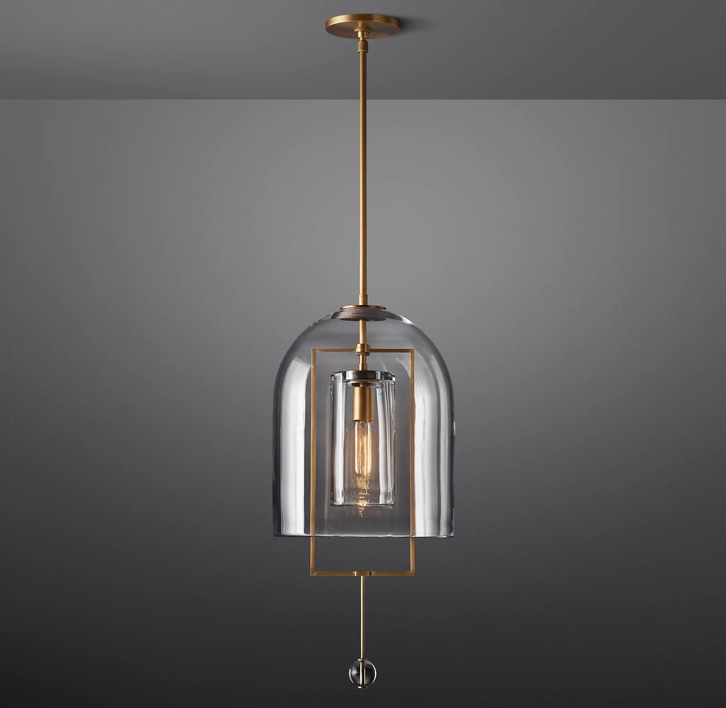 13 Inch Bell Glass Pendant Light - Fulcrum