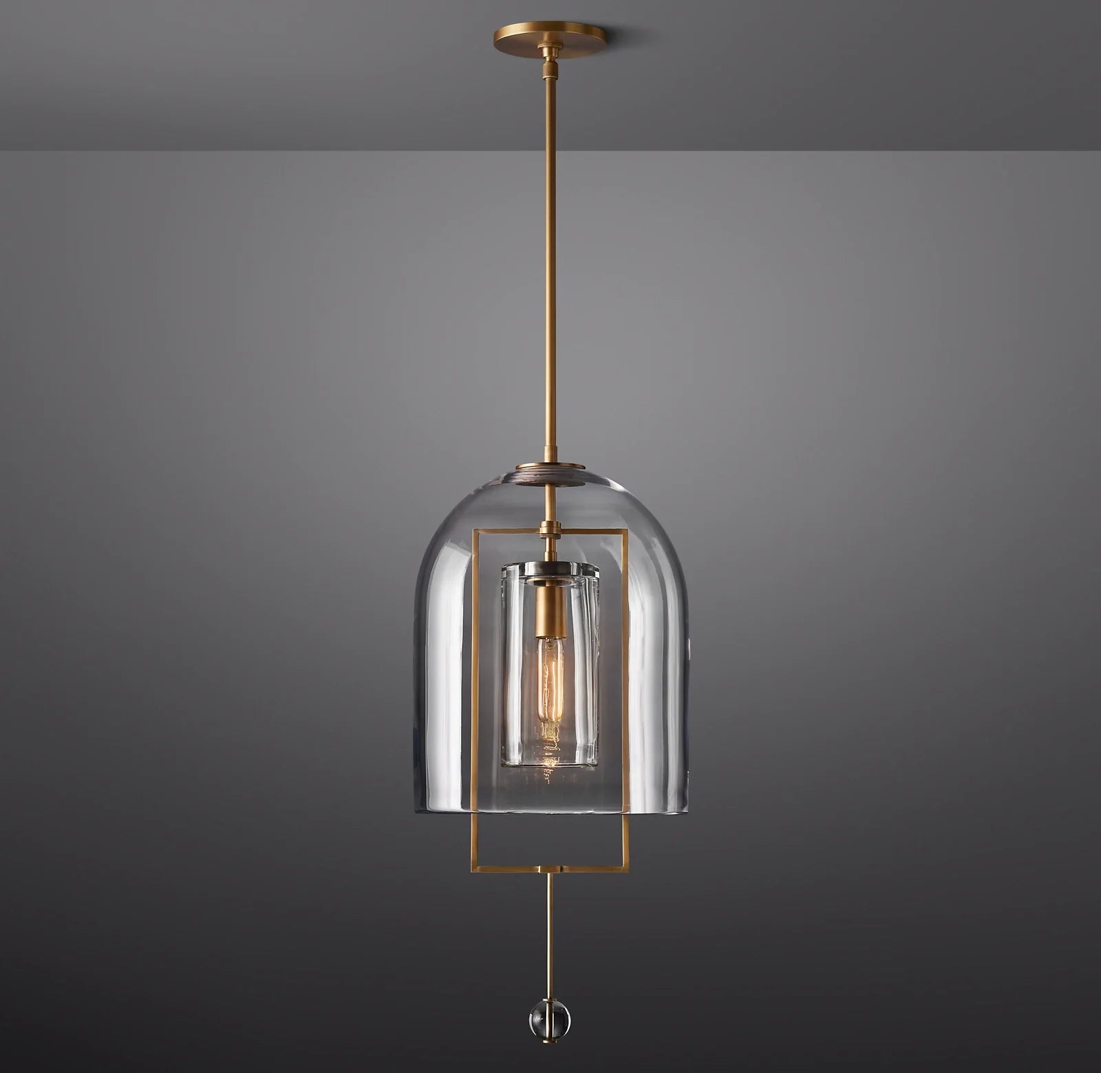 13 Inch Bell Glass Pendant Light - Fulcrum