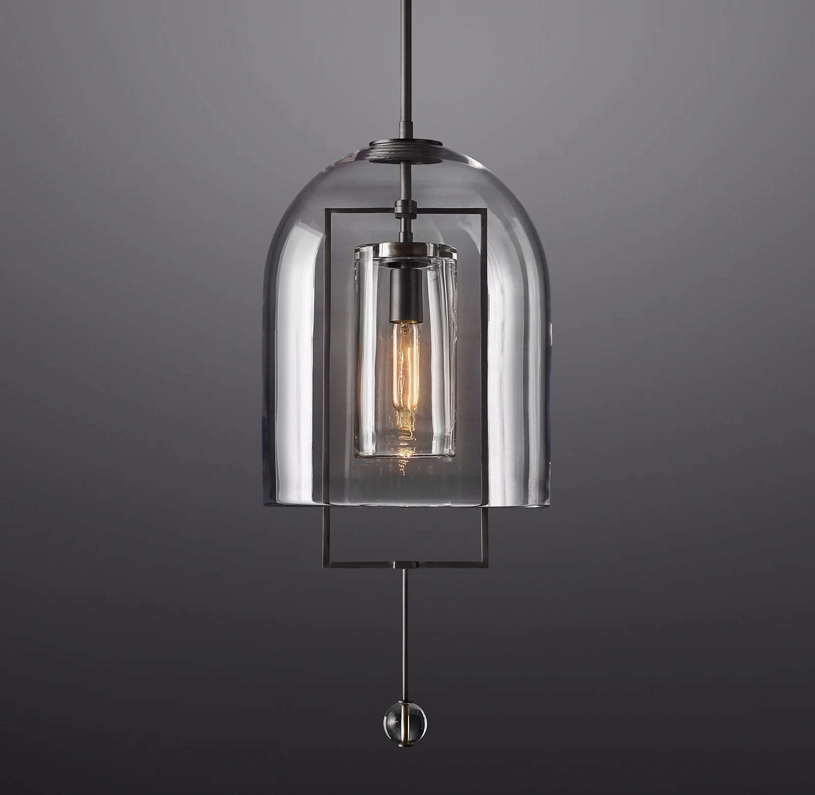 13 Inch Bell Glass Pendant Light - Fulcrum