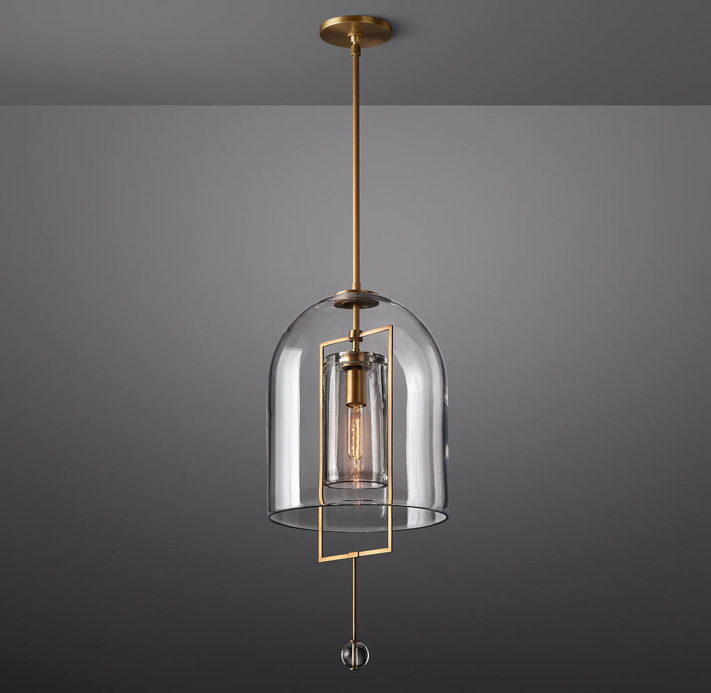 13 Inch Bell Glass Pendant Light - Fulcrum