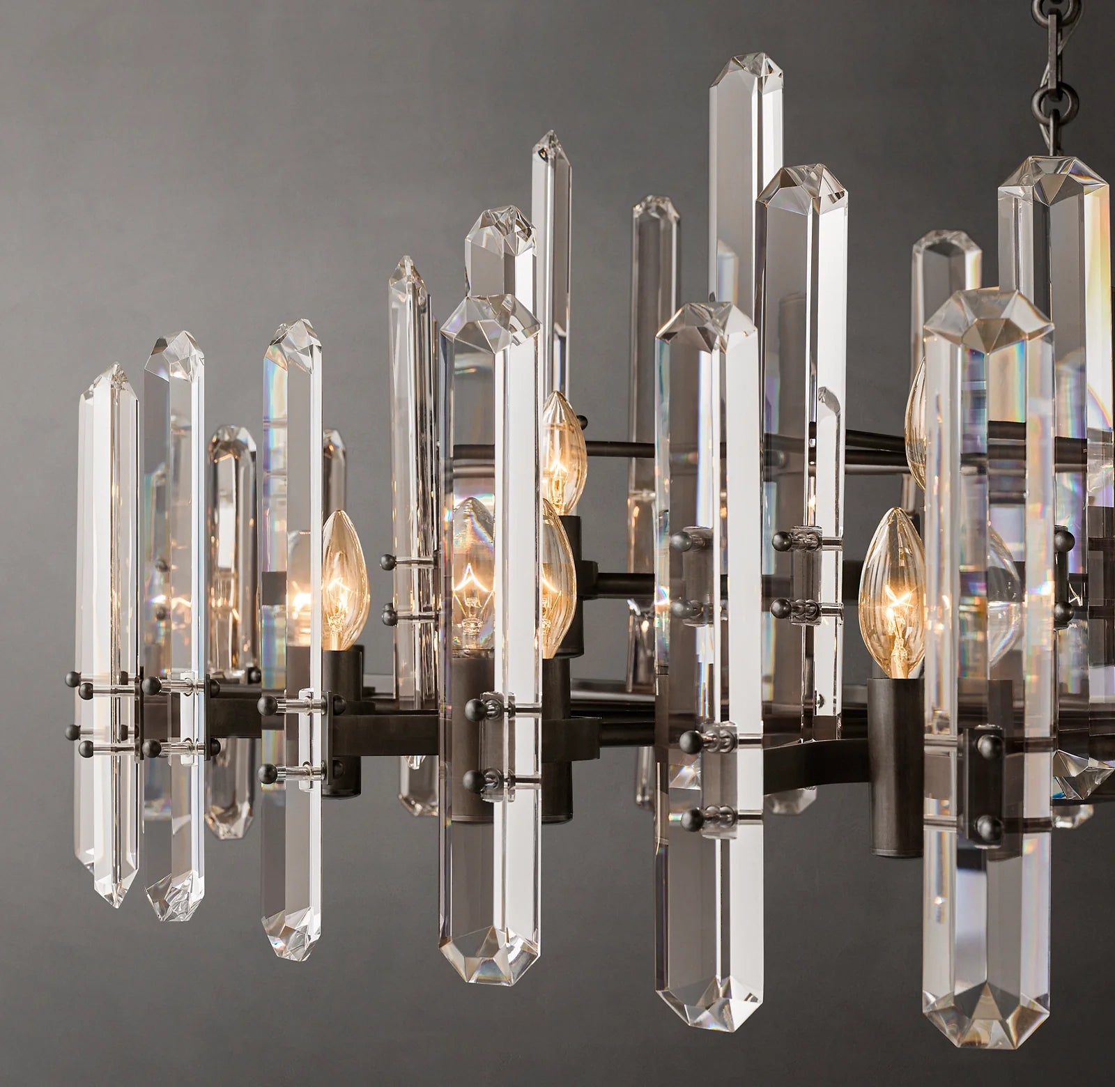36 Inch Candelabra Crystal Chandelier - Bonnington