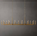 96 Inch Forged Candlestick Linear Chandelier - Thaddeus