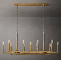54 Inch Forged Candlestick Linear Chandelier - Thaddeus