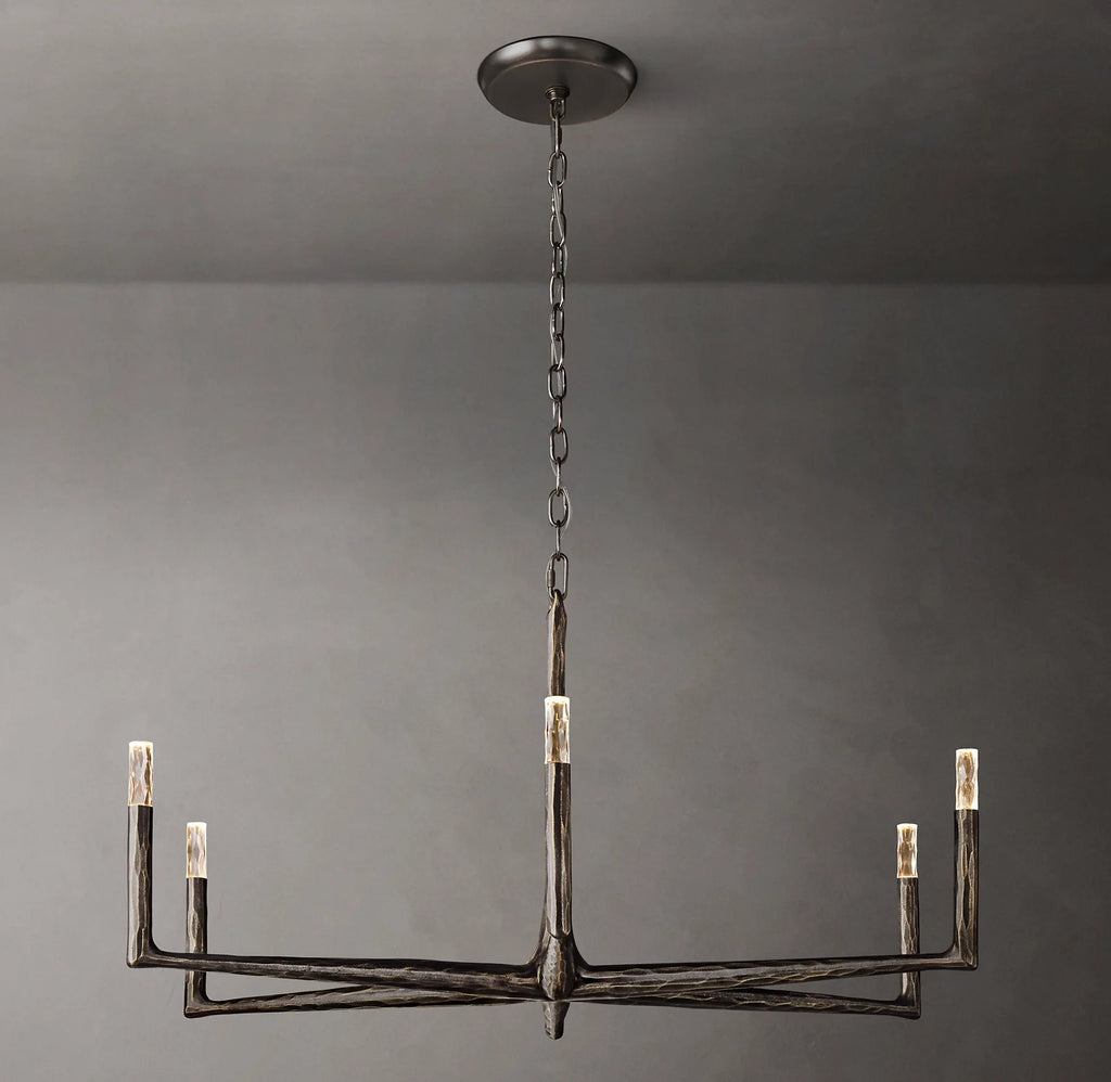 48 Inch Forged Candlestick Chandelier - Thaddeus