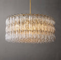 36 Inch Clear Murano Glass Round Chandelier - Chiara