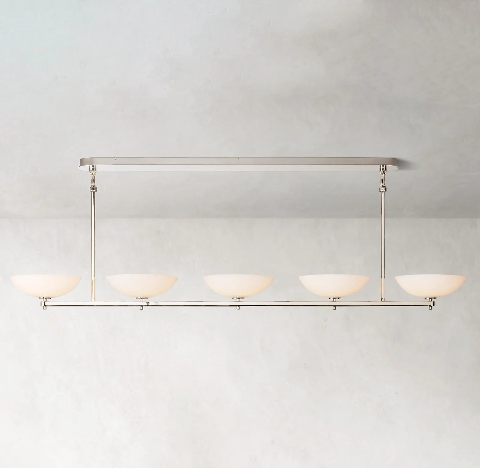 76 Inch Porcelain Bowl Linear Chandelier - Vernet