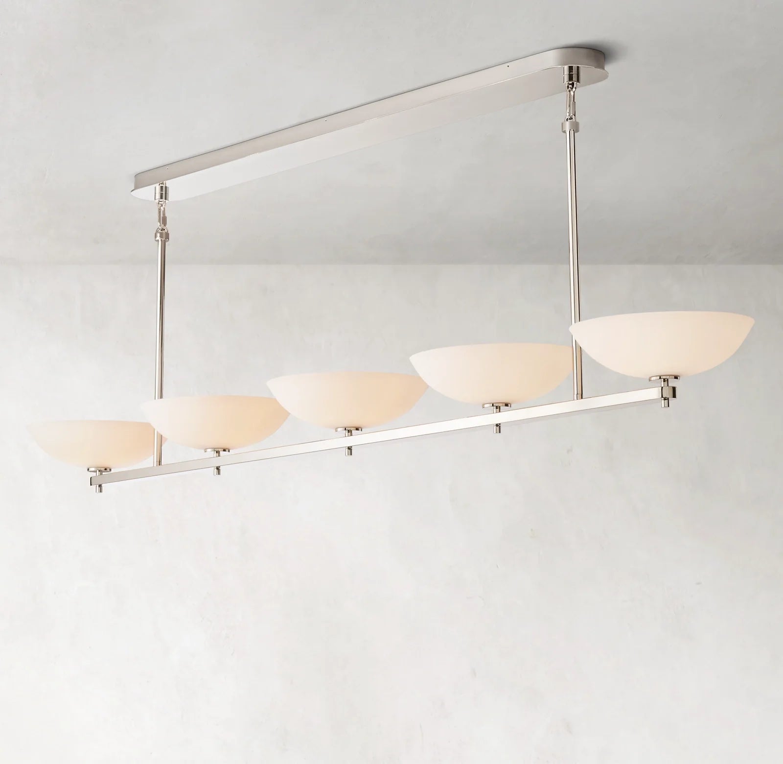 76 Inch Porcelain Bowl Linear Chandelier - Vernet