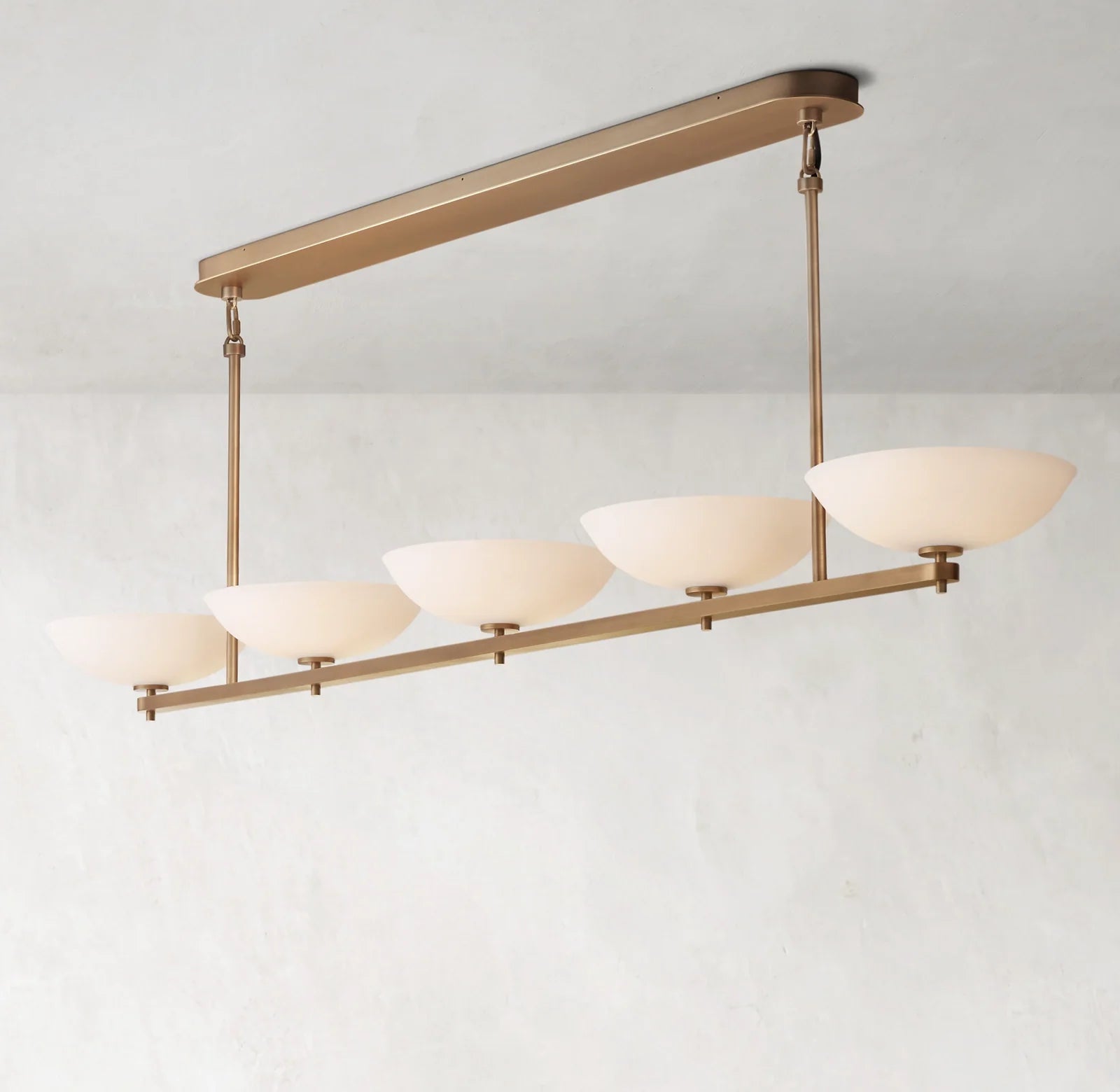 76 Inch Porcelain Bowl Linear Chandelier - Vernet