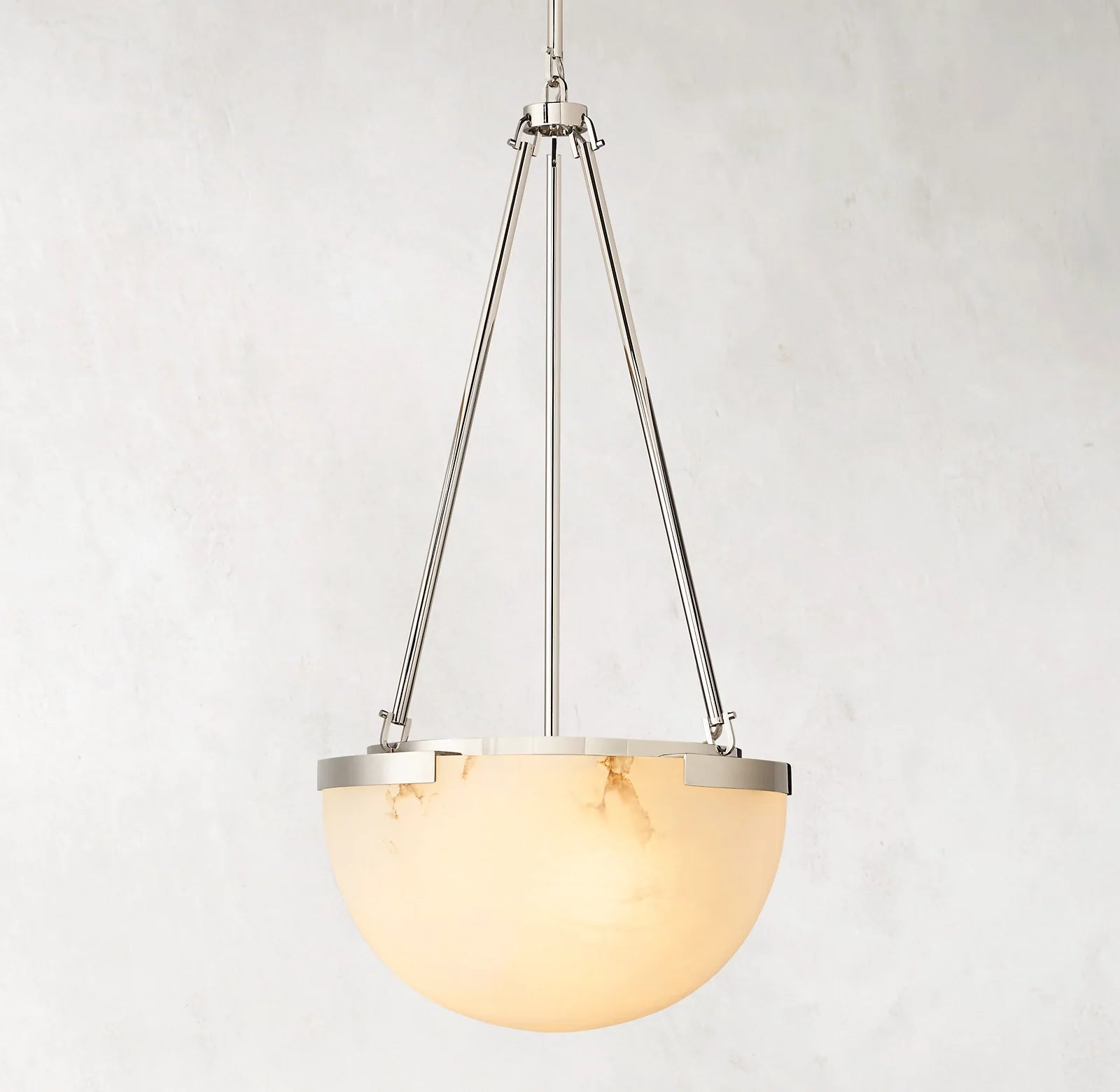 15 Inch Semi-sphere Alabaster Pendant Light - Melange
