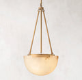 15 Inch Semi-sphere Alabaster Pendant Light - Melange
