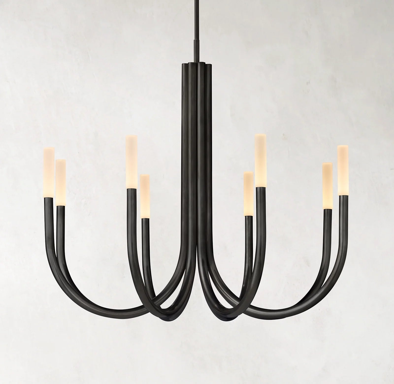 38 Inch Candlestick Swoop Arm Chandelier - Rousseau