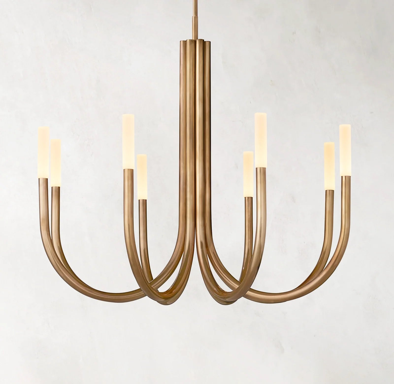 38 Inch Candlestick Swoop Arm Chandelier - Rousseau