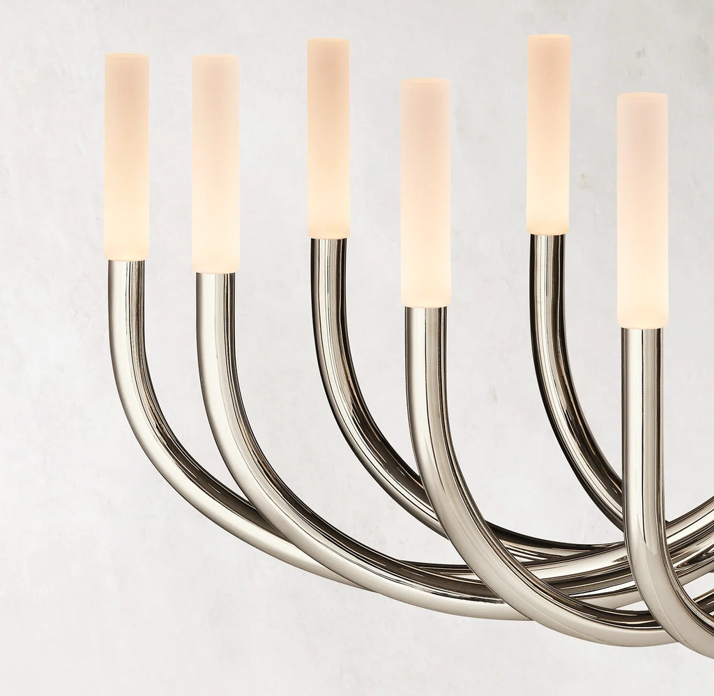50 Inch Candlestick Swoop Arm Chandelier - Rousseau