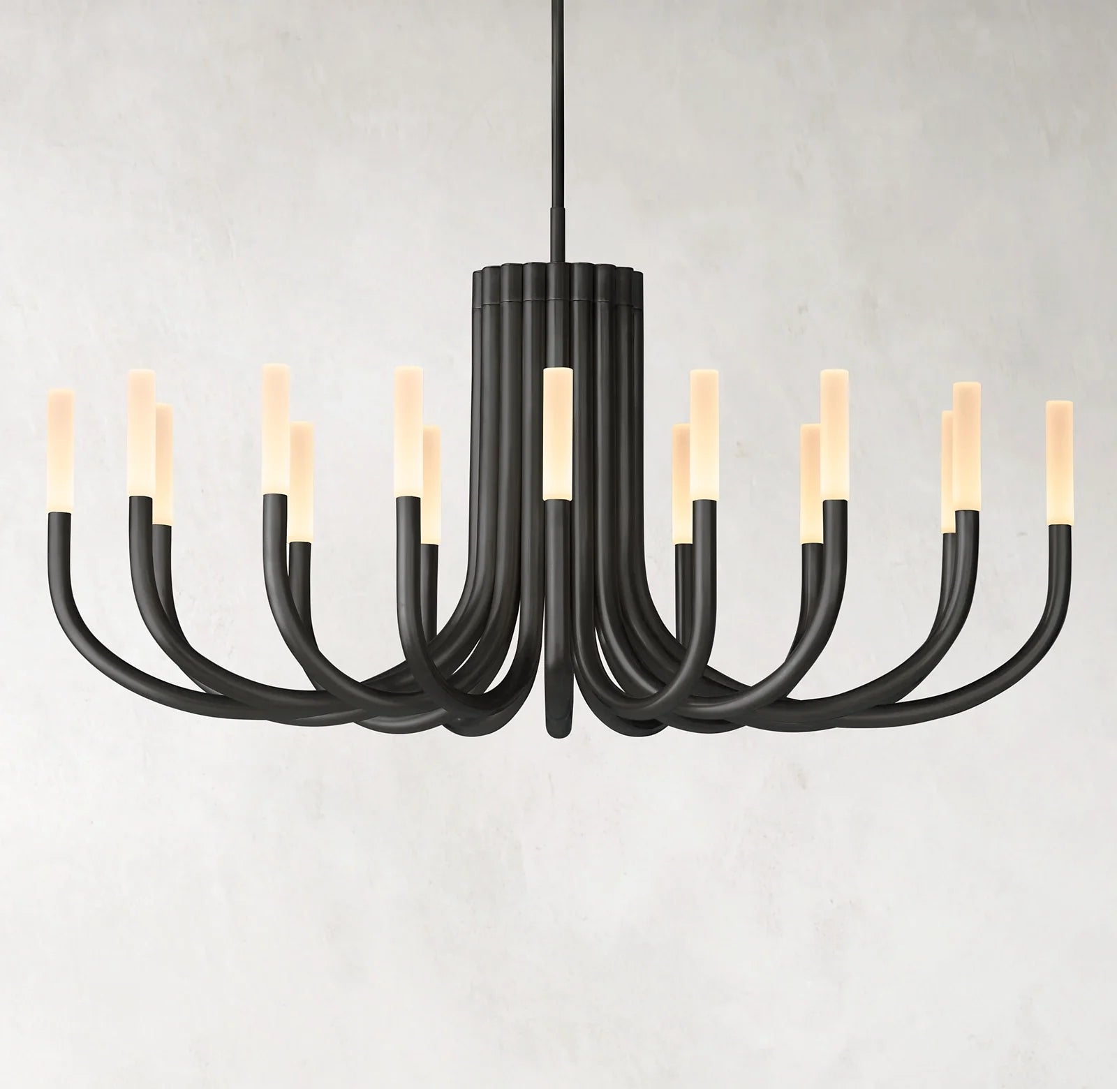 50 Inch Candlestick Swoop Arm Chandelier - Rousseau