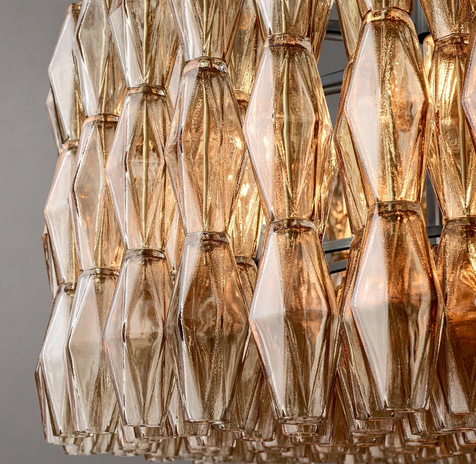 36 Inch Smoked Murano Glass Round Chandelier - Chiara