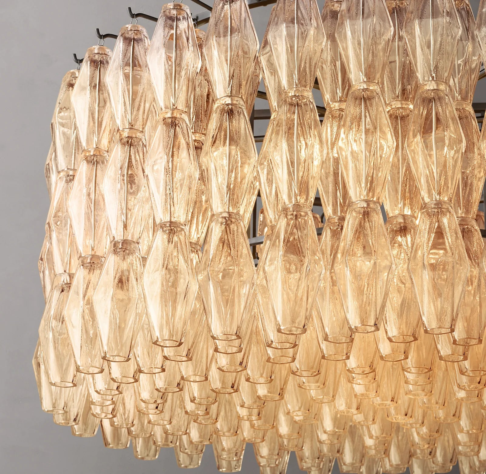 36 Inch Clear Murano Glass Round Chandelier - Chiara