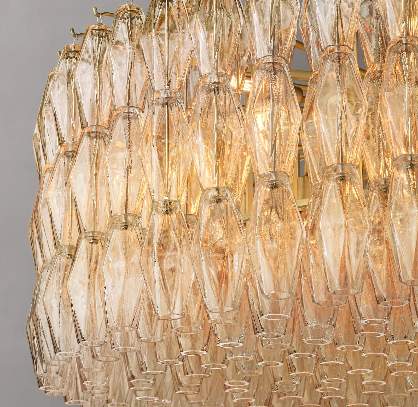 46 Inch Clear Murano Glass Round Chandelier - Chiara
