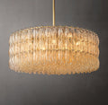 46 Inch Clear Murano Glass Round Chandelier - Chiara