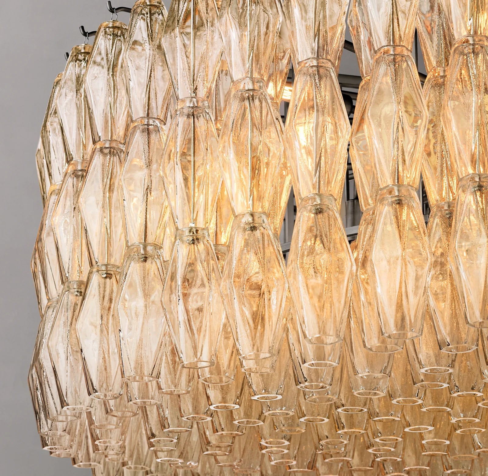 46 Inch Clear Murano Glass Round Chandelier - Chiara