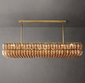74 Inch Smoked Murano Glass Rectangular Chandelier - Chiara
