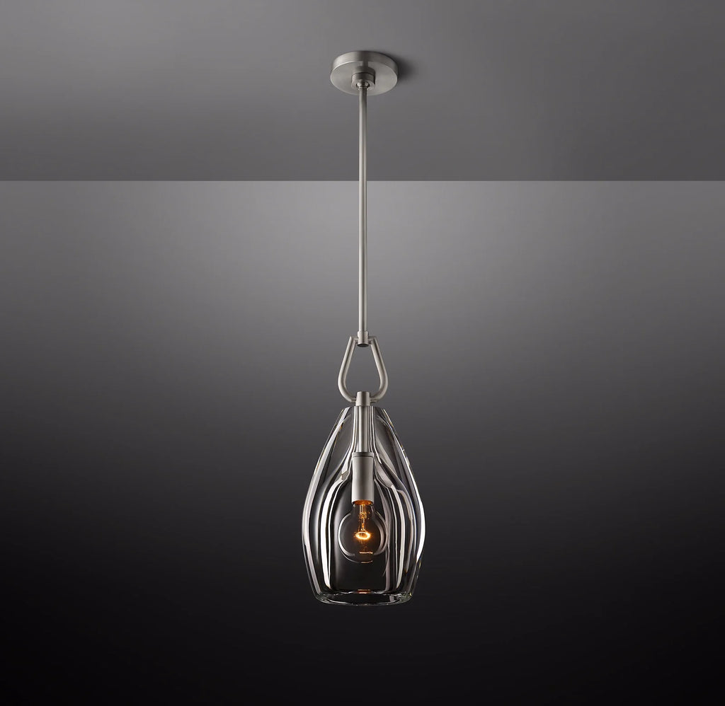 9 Inch Flute Crystal Pendant Light - Botanist