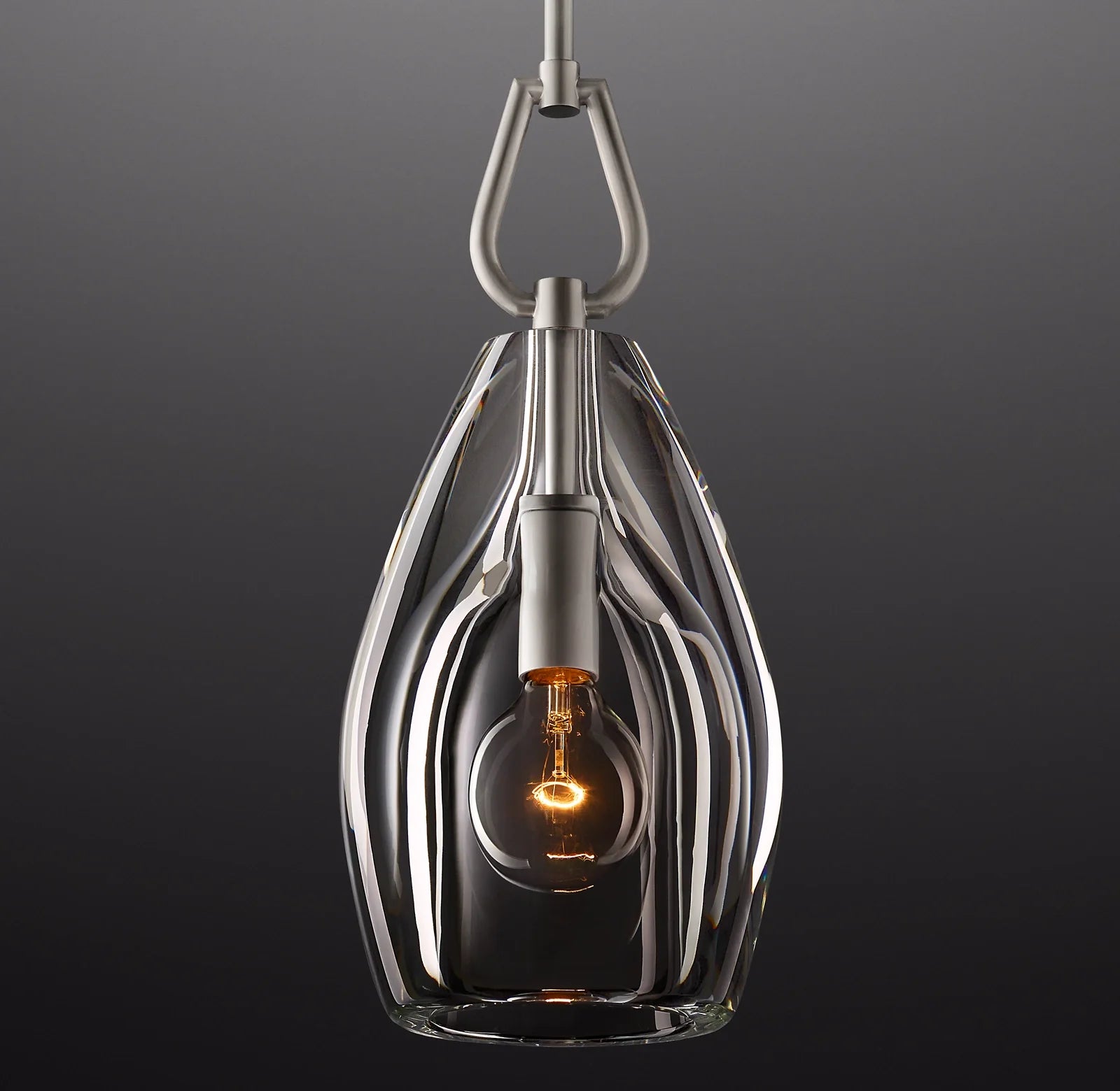8 Inch Flute Crystal Pendant Light - Botanist