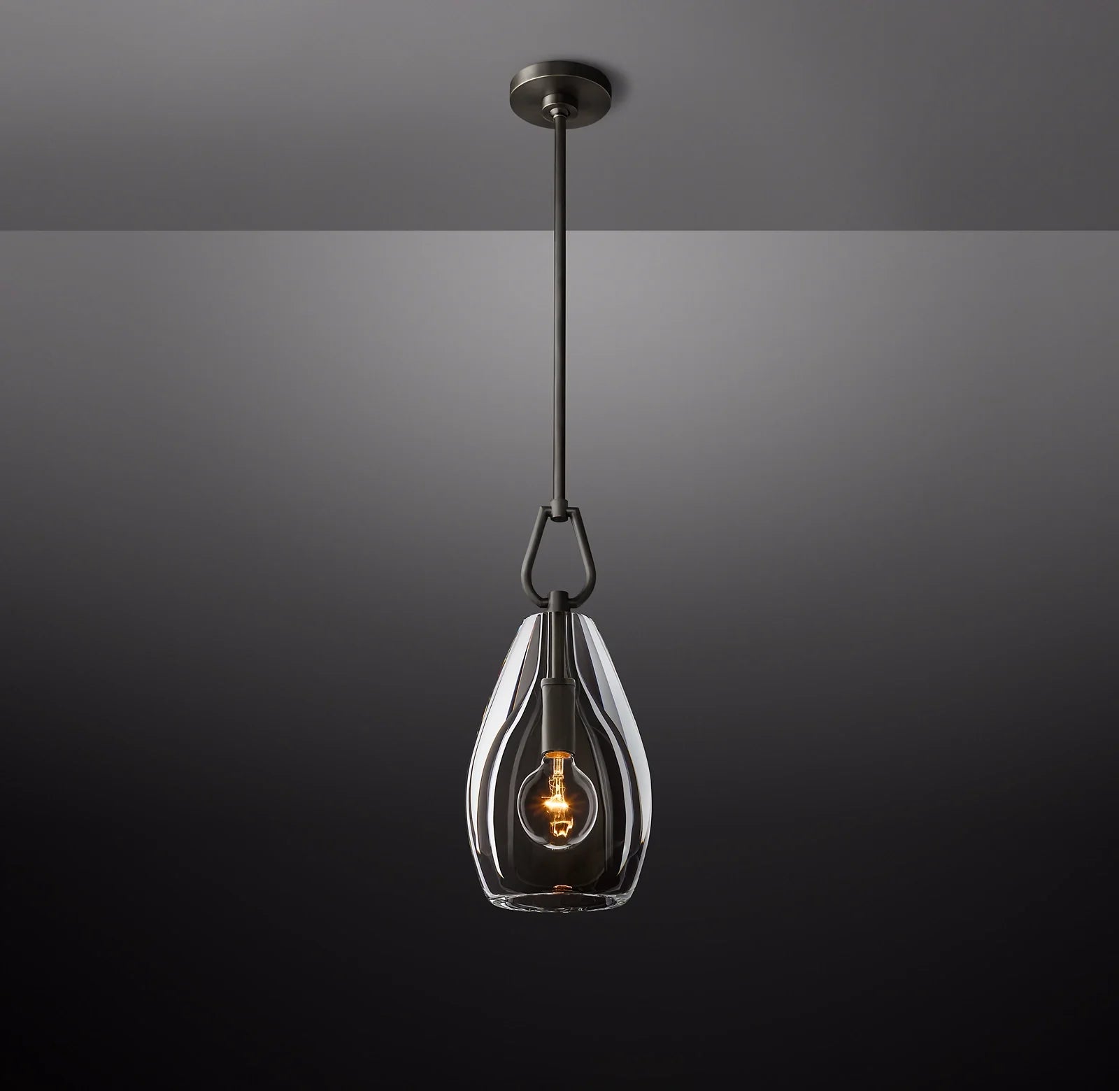 8 Inch Flute Crystal Pendant Light - Botanist