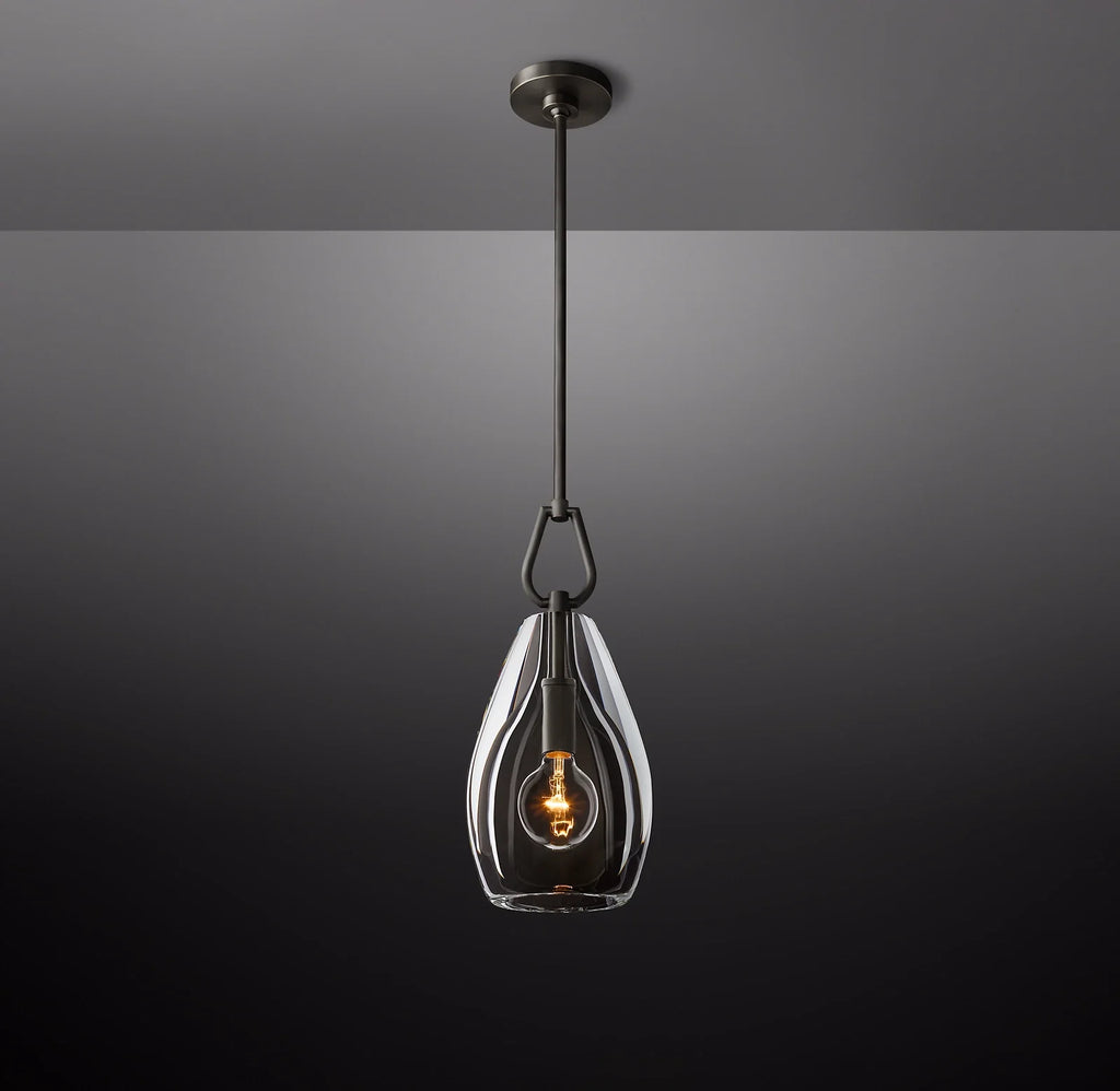 9 Inch Flute Crystal Pendant Light - Botanist