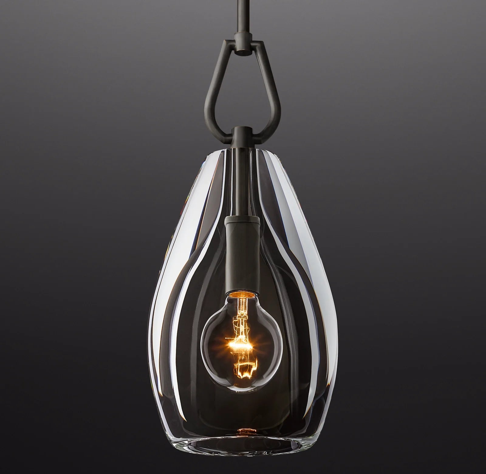 8 Inch Flute Crystal Pendant Light - Botanist