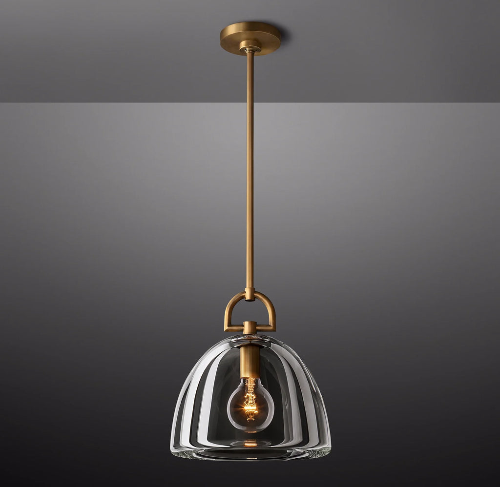 11 Inch Dome Crystal Pendant Light - Botanist