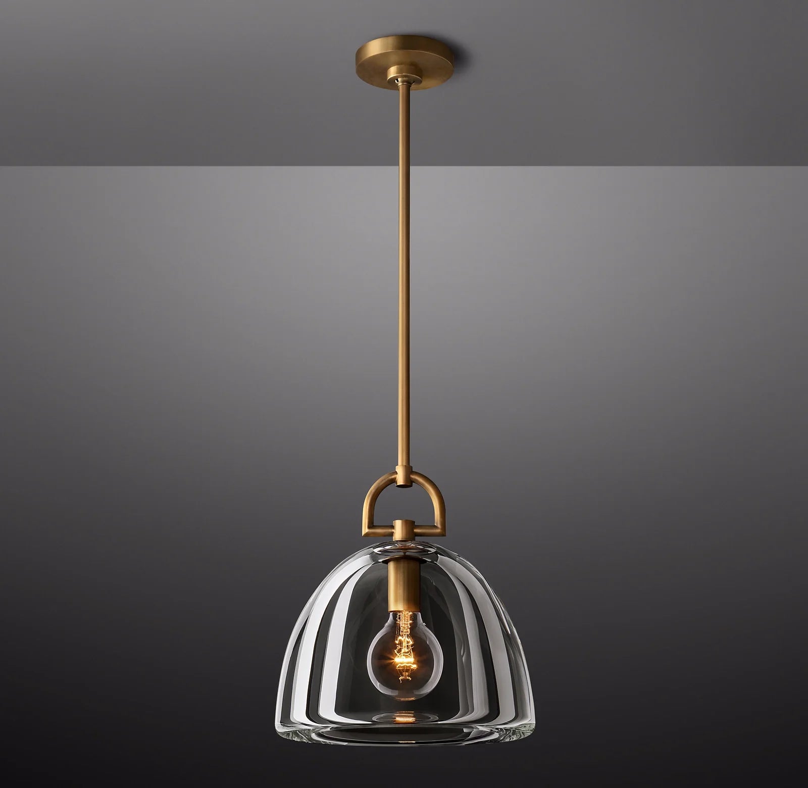 14 Inch Dome Crystal Pendant Light - Botanist