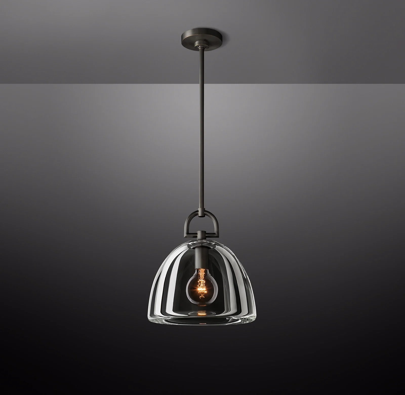 14 Inch Dome Crystal Pendant Light - Botanist