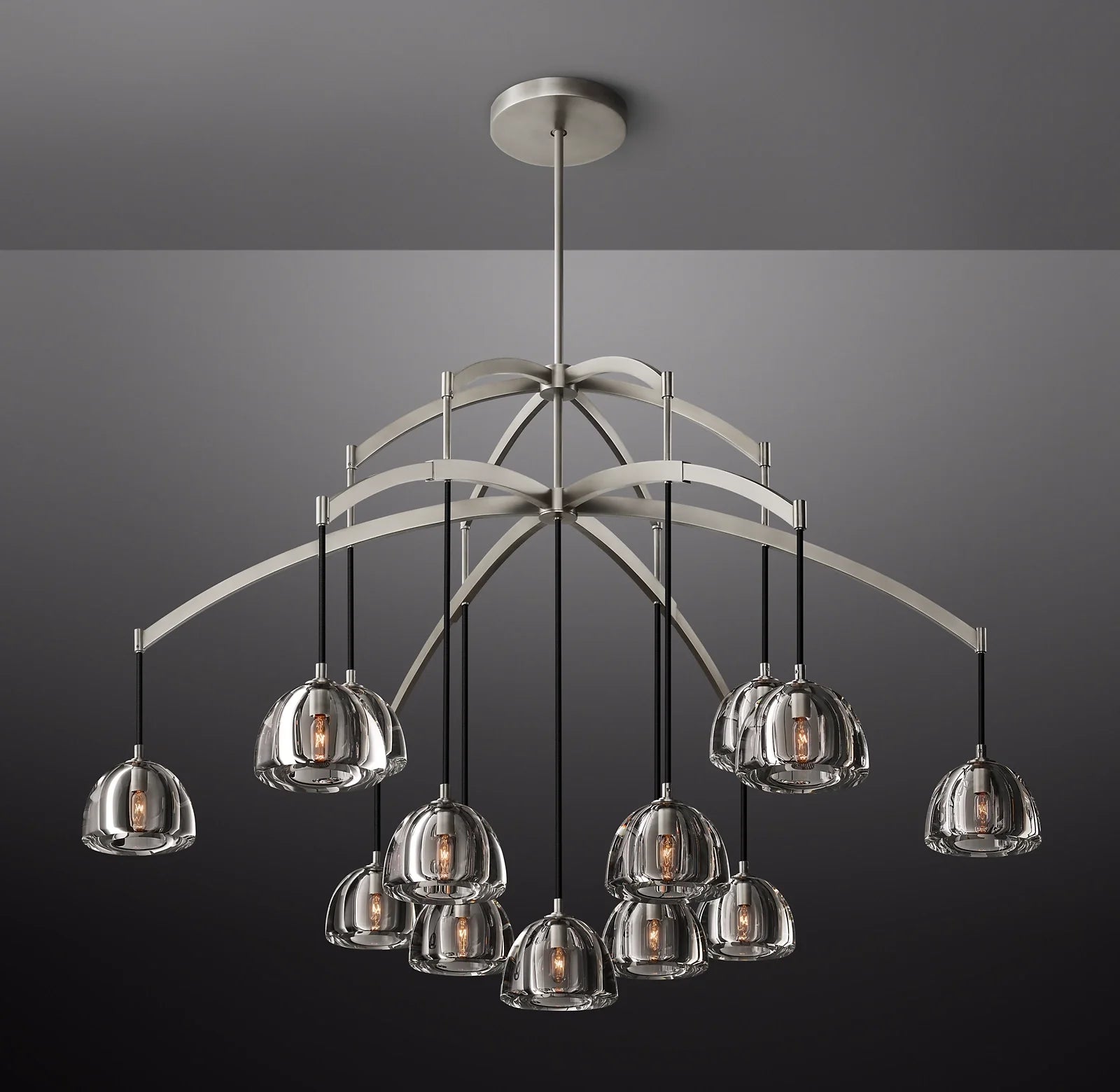 60 Inch Crystal Cluster Chandelier - Hemisphere