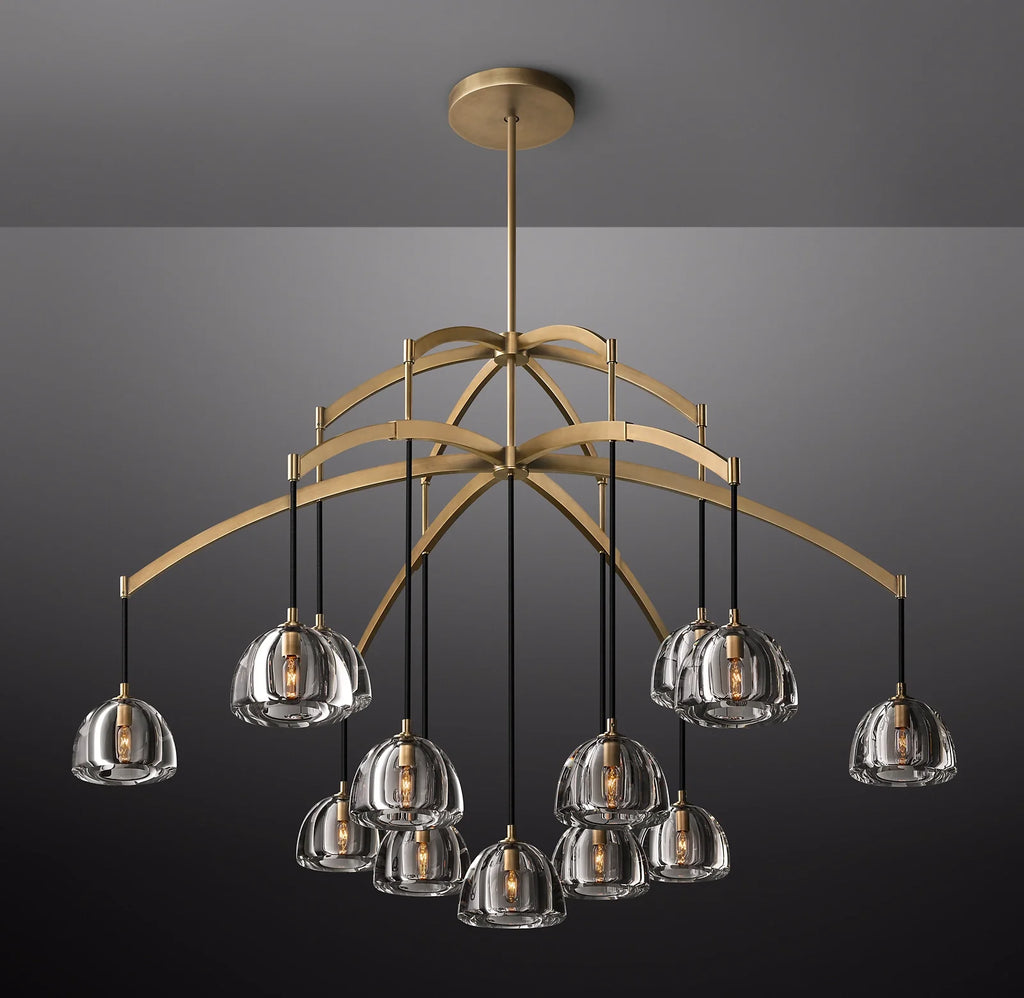 60 Inch Crystal Cluster Chandelier - Hemisphere
